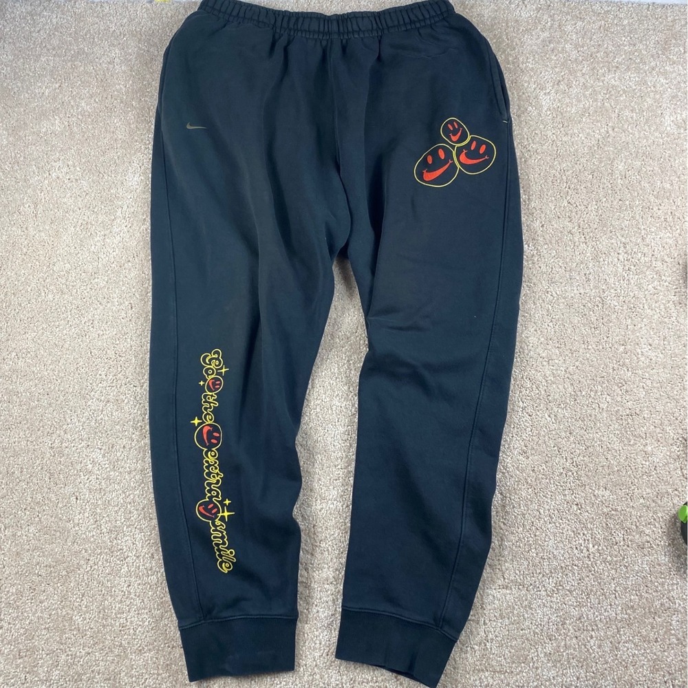 Nike Go The Extra Smile Black Graphic Jogger Sweatpants Mens XL DO6568-010